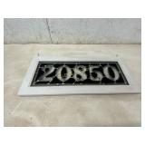 Rectangular Leaded Glass Address