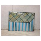 Stained Glass Panel with Cracks