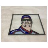 Stained Glass Depicting Racing Figure