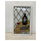 Stained Glass with Wine Bottle