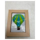 Framed Fused Glass Hot Air Balloon