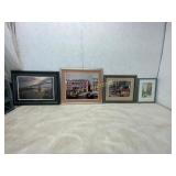 4 Framed Art Prints of Cityscapes