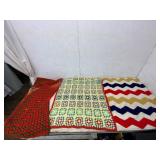 Three Hand-Crocheted Afghans