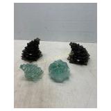 4 Abstract Glass Sculptures