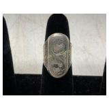 Sterling Silver Engraved Ring
