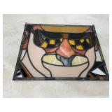 Stained Glass With Stylized Portrait