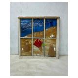 Framed Beach Scene Stained Glass