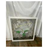 Stained Glass Window with Floral Motif