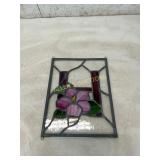 Stained Glassï¿½ With Flower and Letter H