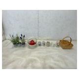 Home Decor Items Including Basketsand Mugs