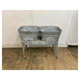 Galvanized Steel Double-Washtub on Stand