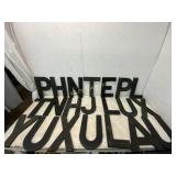 21 Black Metal Letters