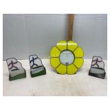 Stained Glass Photo Frame and Figurines