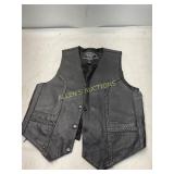 Diamond Plateï¿½ Leather Motorcycle Vest