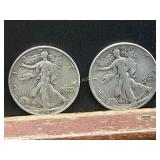1942 and 1943 Walking Liberty Silver Half Dollars