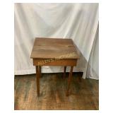 Hinged Top Wooden Table with Storage