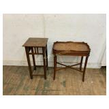 Two Wooden Tables, Side and Tray Styles