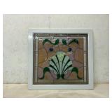 Framed Stained Glassï¿½ with Shell Motif