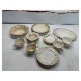 Gold-Trimmed Ceramic Dinnerware