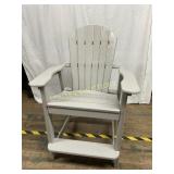 Gray Poly-wood Adirondack-style Chair
