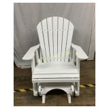 White Poly-wood Adirondack-style Glider Chair