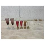 8 Decorative Glassware with Mixed Designs