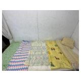 Set of 6 Handmade Knit and Crochet Blankets