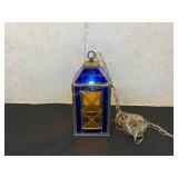Stained Glass Hanging Lantern Lamp