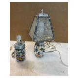 Pair of Mason Jar Table Lamps with Decor