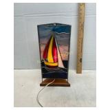Stained Glass Nautical Themed Lamp