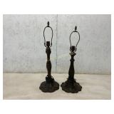 Pair of Cast Metal Table Lamp Bases