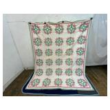 Pink and Green Patchwork Quilt