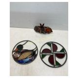 Three Stained Glass Decorations