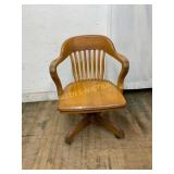 Wooden Swivel Office Chair
