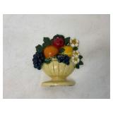 Cast Iron Painted Doorstop with Fruit Motif