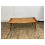 Solid Wood Coffee Table with Turned Legs