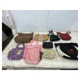 Nine Assorted Handbags