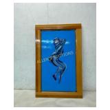 Framed Glass Relief Artwork With Wood Frame