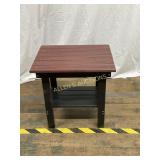 Poly-Wood and Metal Side Table With Shelf