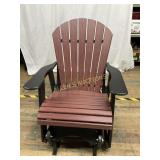 Poly-wood-style Adirondack Glider Chair