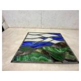 Square Leaded Stained Glass Panel