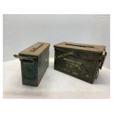 Two Military-Style Ammunition Boxes