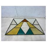 Geometric Stained Glass Panel