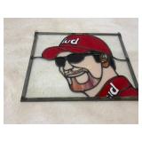 Stained Glass with Man in Hat