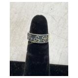 Sterling Silver Ring with Scroll Motif