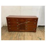 Mahogany Dresser with Nine Drawers