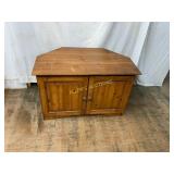 Pine Corner Cabinet with Double Doors