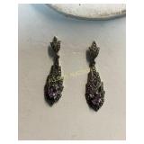 Sterlingï¿½ Earrings with Amethyst-Like Stones