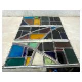 Three Stained Glass Panels