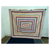 Patchwork Quilt with Multicolor Design